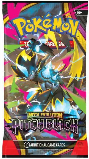 Pokemon ME5 Mega Evolution Pitch Black Booster Pack | Mega Zeraora ex Pokemon ME5 Mega Evolution Pitch Black Booster Pack | Mega Zeraora ex