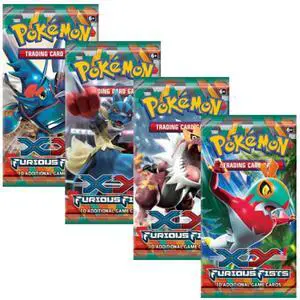 Pokemon XY3 Furious Fists Art Set | 4 Booster Packs (One of Each Artwork) Pokemon XY3 Furious Fists Art Set | 4 Booster Packs (One of Each Artwork)