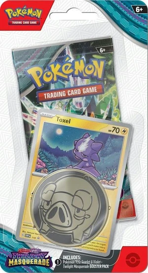Pokemon SV6 Scarlet & Violet Twilight Masquerade Checklane Blister | Toxel Pokemon SV6 Scarlet & Violet Twilight Masquerade Checklane Blister | Toxel