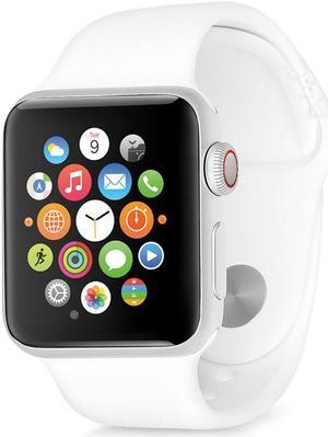 Apple Watch Series 4 44mm GPS + Cellular, Silver Aluminum case - White Sport Band