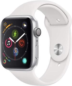 Apple Watch Series 4 GPS w/ 44MM Silver Aluminum Case & White Sport Band