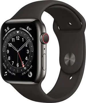 Apple Watch Series 6 GPS + LTE 44MM Graphite Stainless Steel Case & Sport Band Apple Watch Series 6 GPS + LTE 44MM Graphite Stainless Steel Case & Sport Band