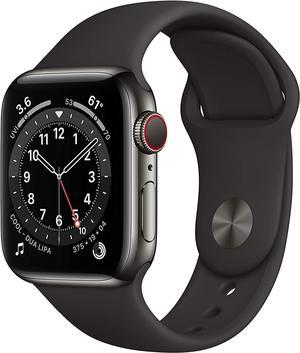 Apple Watch Series 6 GPS + LTE, 40MM Graphite Stainless Steel Case & Sport Band