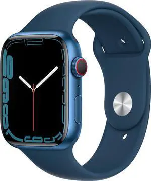 Apple Watch Series 7 GPS + LTE w/ 45MM Blue Aluminum Case Abyss Blue Sport Band