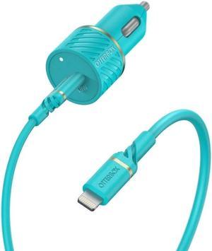 OtterBox Lightning to USB-C Fast Charge Car Charging Kit 18W - Aqua