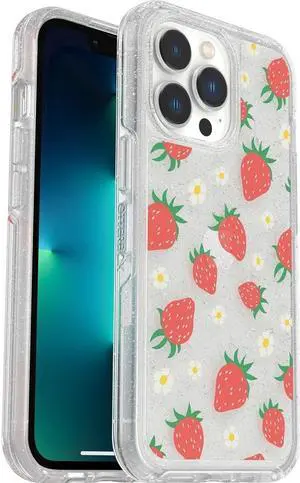 OtterBox SYMMETRY SERIES Antimicrobial Case for Apple iPhone 13 Pro - Strawbaby