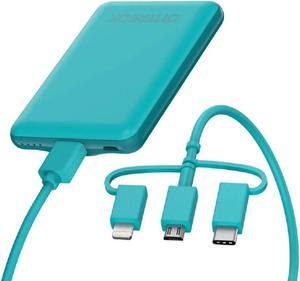 OtterBox Portable Charging Kit 5,000 mAh with 3-in-1 Cable - Rock Candy (Blue)
