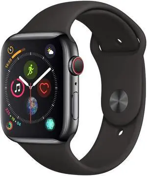 Apple Watch Series 4 GPS+LTE w/ 44MM Black Stainless Steel Case & Sport Band