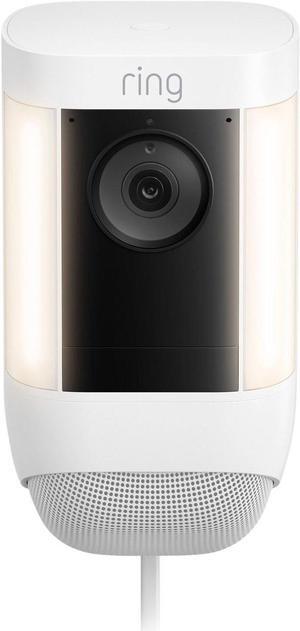 Ring Spotlight Cam Pro Outdoor 1080p Plug-In Surveillance Camera - White