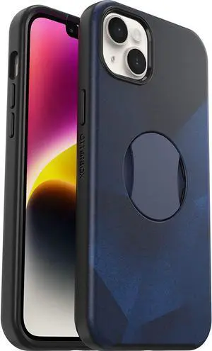 OtterBox OtterGrip SYMMETRY SERIES Case for iPhone 14 Plus - Blue Storm (Blue)