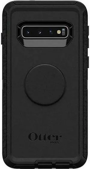 OtterBox + Pop DEFENDER SERIES Case for Galaxy S10 Plus (ONLY) - Black