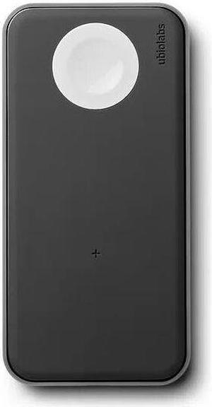 UbioLabs Wireless Universal Fast Charging Pad iPhone Apple Watch Combo - Black