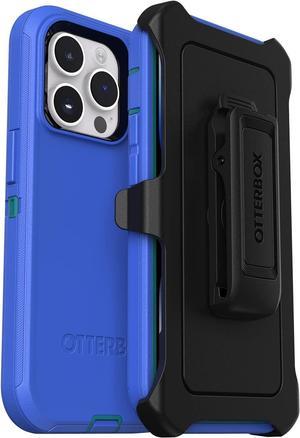 OtterBox DEFENDER SERIES Case  Holster for iPhone 14 Pro  Rain Check Blue