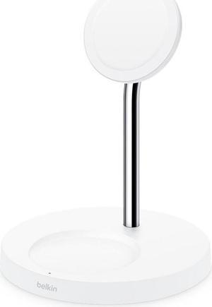 Belkin BOOSTCHARGE PRO 2-in-1 Wireless Charger Stand with MagSafe - White