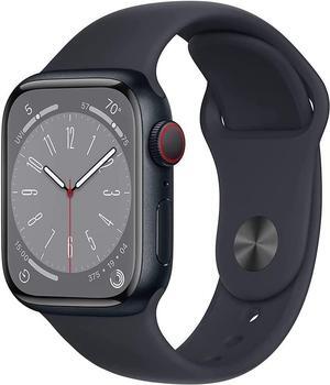 Apple Watch Series 8 GPS + LTE w/ 41MM Midnight Aluminum Case & Midnight Sport Band