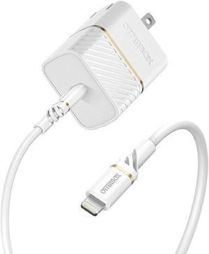 OtterBox Wall Charging Kit, Wall Charger + Lightning to USB-C Cable - White