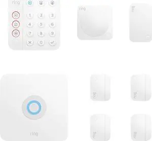 Ring Alarm 8-Piece Home Security Kit - White