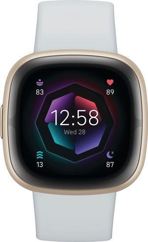 Fitbit Sense 2, Advanced Health and Fitness Smartwatch, Blue Mist / Soft Gold Aluminum | FB521GLBM-US