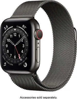 Apple Watch Series 6 GPS + LTE 40mm Graphite Stainless Steel Case &  Milanese Loop