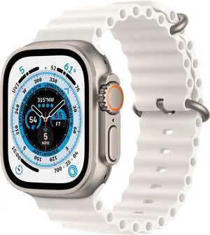 Apple Watch Ultra (GPS + LTE) 49MM Titanium Case with White Ocean Band