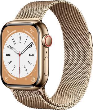 Apple Watch Series 8 (GPS + LTE) 41MM Gold Stainless Steel Case & Milanese Loop