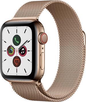 Apple Watch Series 5 (GPS+LTE) 40MM Gold Stainless Steel Case Gold Milanese Loop
