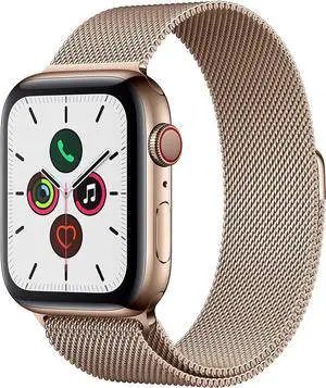 Apple Watch Series 5 (GPS+LTE) 44MM Gold Stainless Steel Case Gold Milanese Loop