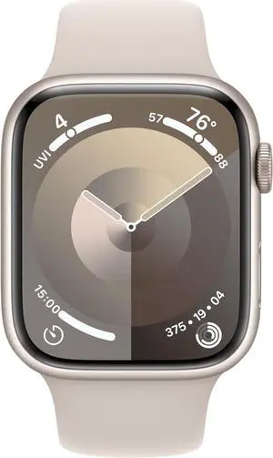 Apple Watch Series 9 (GPS) 45mm Starlight Aluminum Case Starlight Sport Band Apple Watch Series 9 (GPS) 45mm Starlight Aluminum Case Starlight Sport Band
