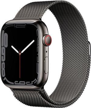 Apple Watch Series 7 (GPS+LTE) 45MM Graphite Stainless Steel Case Milanese Loop
