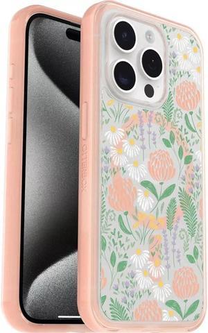OtterBox SYMMETRY SERIES Clear Case for iPhone 15 Pro Max - Peachy Bloom