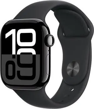 Apple Watch Series 10 (GPS + LTE) Jet Black 42MM Aluminum Case Black Sport Band
