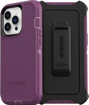OtterBox DEFENDER SERIES Case & Holster for Apple iPhone 13 Pro - Happy Purple