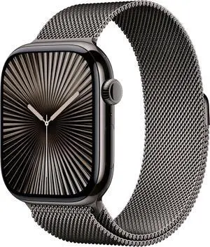 Apple Watch Series 10 (GPS+LTE) 46MM Slate Titanium Case Slate Milanese Loop