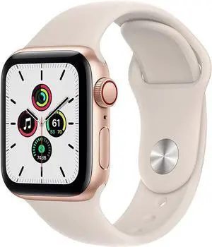 Apple Watch Series SE 1st Gen (GPS+LTE) 40MM Gold Aluminum Case Starlight Sport Band