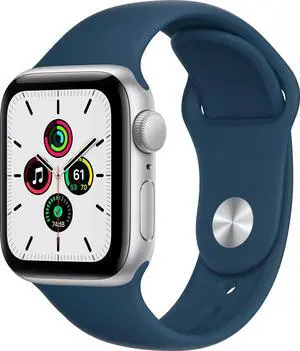 Apple Watch SE 1st Gen (GPS+LTE) 40MM Silver Aluminum Case Abyss Blue Sport Band