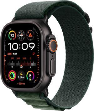 Apple Watch Ultra 2 (GPS + LTE) 49MM  Black Titanium Case Dark Green Alpine Loop