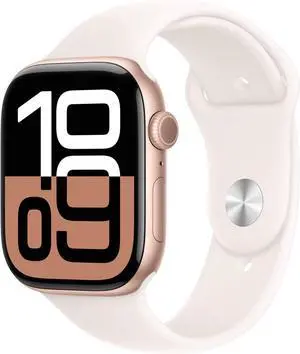 Apple Watch Series 10 (GPS) 46MM Aluminum Case Light Blush Sport Band Apple Watch Series 10 (GPS) 46MM Aluminum Case Light Blush Sport Band