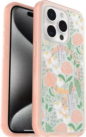 OtterBox SYMMETRY SERIES Clear Case for iPhone 16 Pro - Peachy Bloom