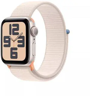 Apple Watch Series SE 2nd Gen (GPS) 40MM Starlight Aluminum Case Starlight Sport Loop