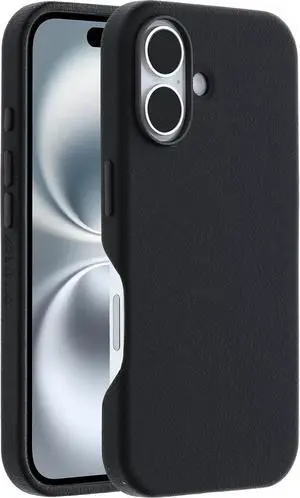 OtterBox SYMMETRY SERIES Cactus Leather  Case for iPhone 16 - Noir Ash (Black)