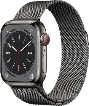 Apple Watch Series 8 (GPS+LTE) 41MM Graphite Stainless Steel Case & Milanese Loop
