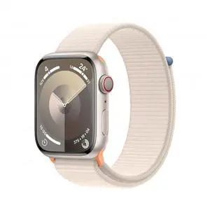 Apple Watch Series 9 (GPS + LTE) 45MM Starlight Aluminum Case Starlight Sport Loop