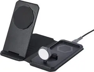 Urban Armor Gear SRGE 3-in-1 MagSafe Travel Desktop Charger 15W  Black