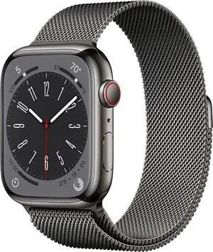 Apple Watch Series 8(GPS + LTE) 45MM Graphite Stainless Steel Case Milanese Loop