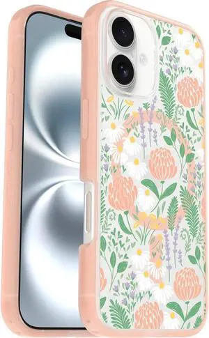 OtterBox SYMMETRY SERIES Clear Case for MagSafe iPhone 16 - Peachy Bloom