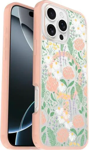 OtterBox SYMMETRY SERIES Clear Case for MagSafe iPhone 16 Pro Max - Peachy Bloom