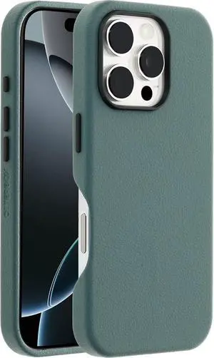OtterBox SYMMETRY SERIES Cactus Leather Case for MagSafe iPhone 16 Pro - Sagebrush (Green)