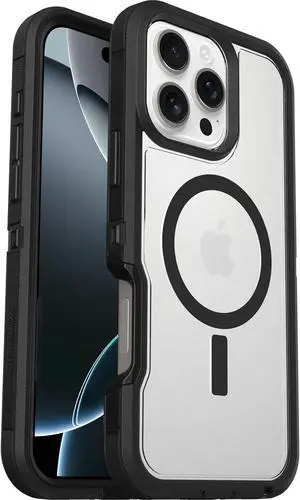 OtterBox DEFENDER SERIES XT Clear Case for iPhone 16 Pro Max - Dark Side