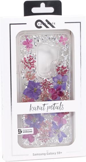 casemate  samsung galaxy s9+ case  karat petals  made with real flowers  slim protective design  purple petals