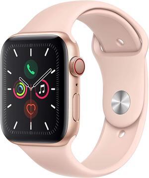 Apple Watch Series 5 GPS+LTE w/ 44MM Gold Aluminum Case & Pink Sand Sport Band